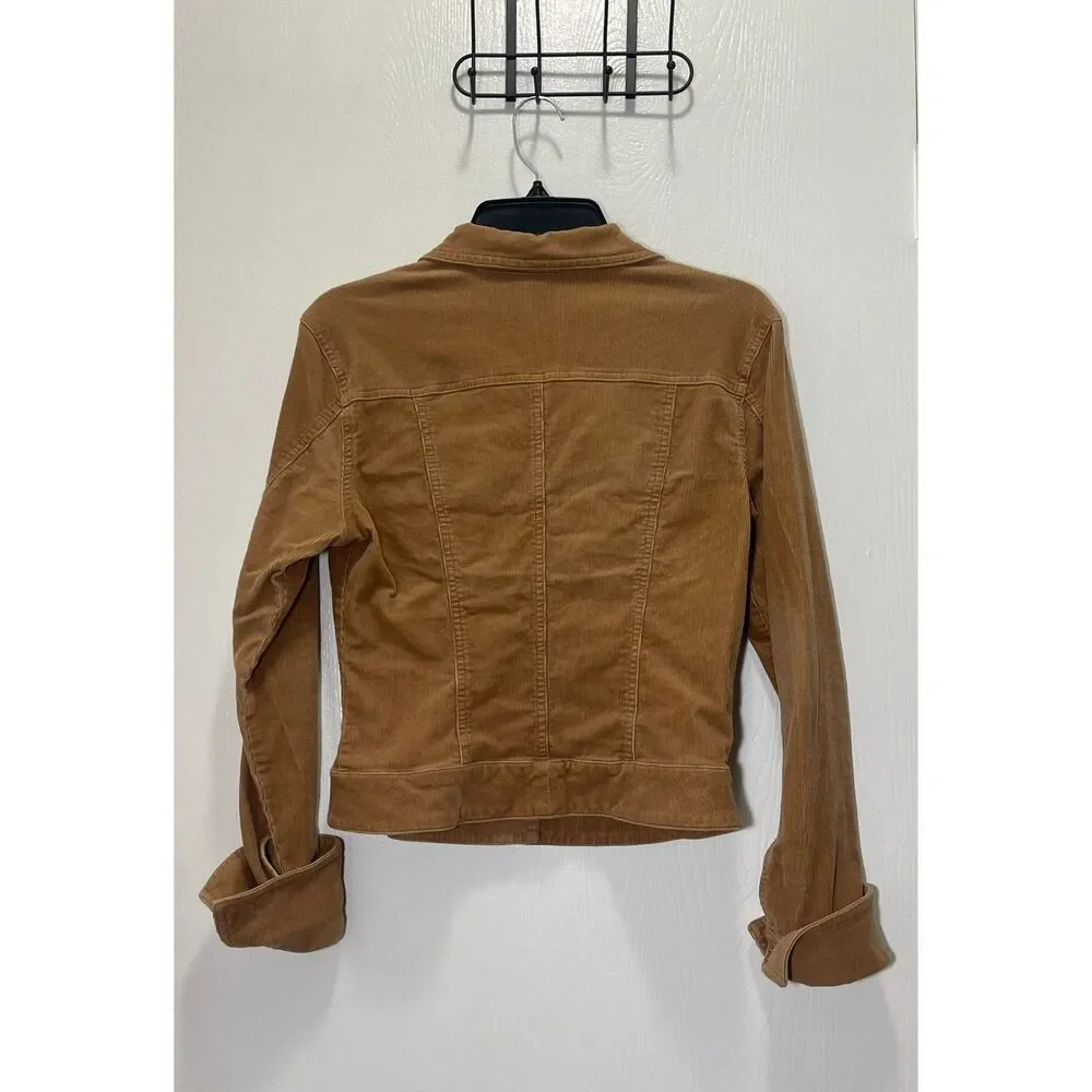 SO GSJC Women's Tan Corduroy Trucker Jacket